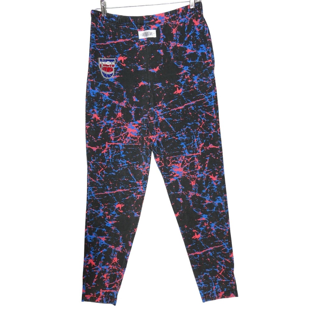 Vtg New Jersey Nets Zubaz ZBZ RARE Basketball Spirit‎ Pants XL Painters Brooklyn